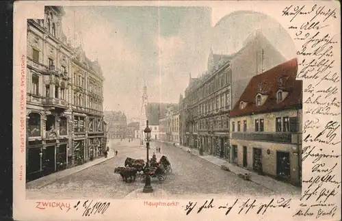 Zwickau Hauptmarkt Kutsche x