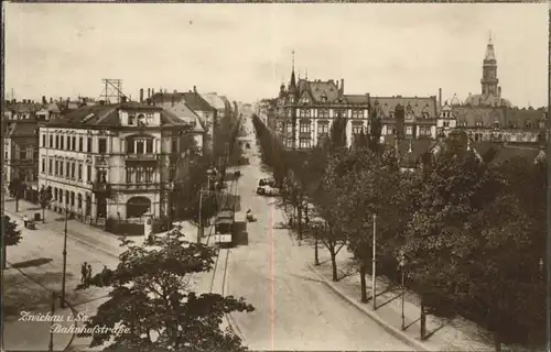 Zwickau Bahnhofstrasse Strassenbahn *