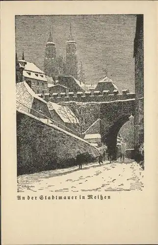 Meissen Stadtmauer Kuenstler Augustin *