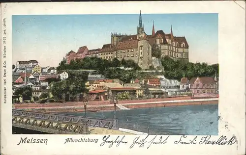 Meissen Albrechtsburg Goldfensterkarte Nr. 3463 x