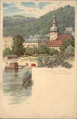 Bad Schandau Bad Schandau Kuenstlerkarte A. Noether * / Bad Schandau /Saechsische Schweiz-Osterzgebirge LKR