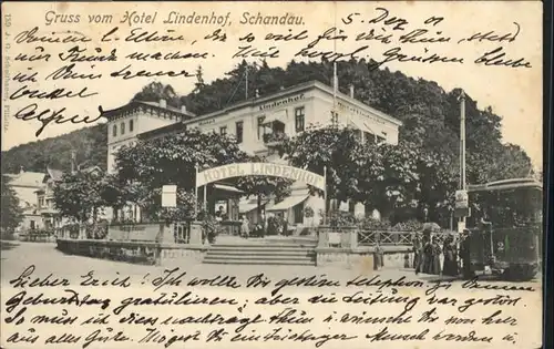 Bad Schandau Bad Schandau Hotel Lindenhof Strassenbahn x / Bad Schandau /Saechsische Schweiz-Osterzgebirge LKR