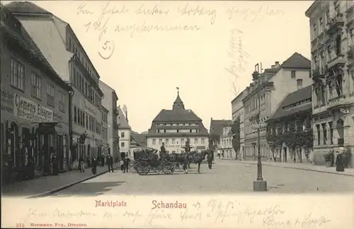 Bad Schandau Marktplatz Kutsche *