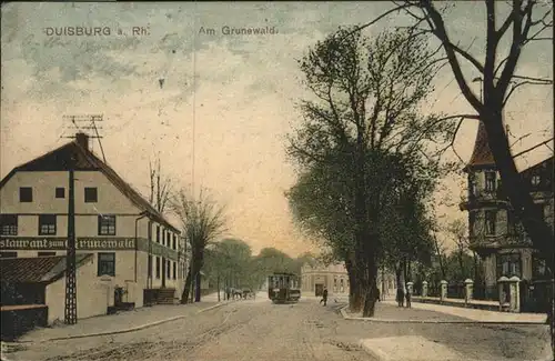 Duisburg Ruhr Duisburg Strassenbahn Restaurant zum Gruenewald x / Duisburg /Duisburg Stadtkreis