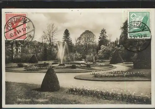 Pforzheim Stadtgarten Springbrunnen