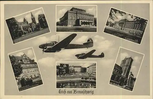Braunschweig Landestheater Dom Flugzeug