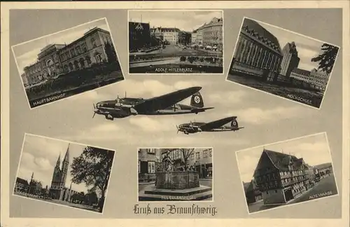 Braunschweig Flugzeug Bahnhof Hochschule 