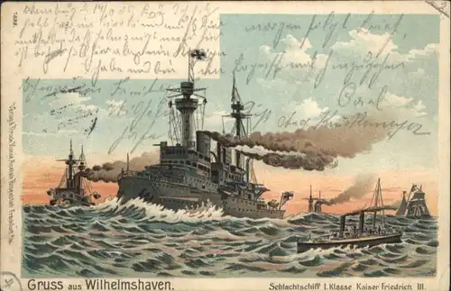 Wilhelmshaven Schlachtschiff Kaiser Friedrich III x