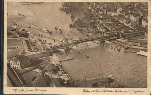 Wilhelmshaven Fliegeraufnahme Ruestringen Hafen Kaiser-Wilhelm-Bruecke x