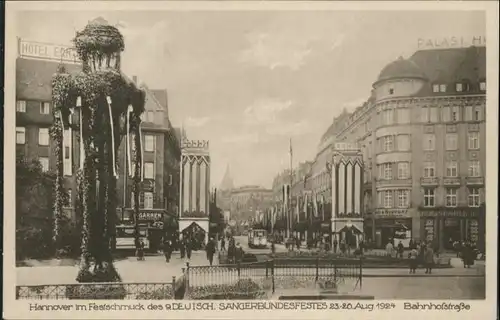 Hannover Strassenbahn Saengerbundesfest Bahnhofstrasse *