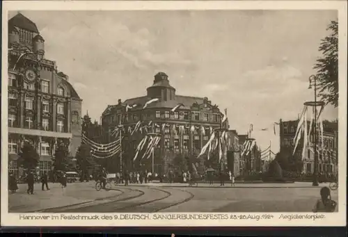 Hannover 9. Deutsches Saengerbundfest 1924 Aegidientorplatz *