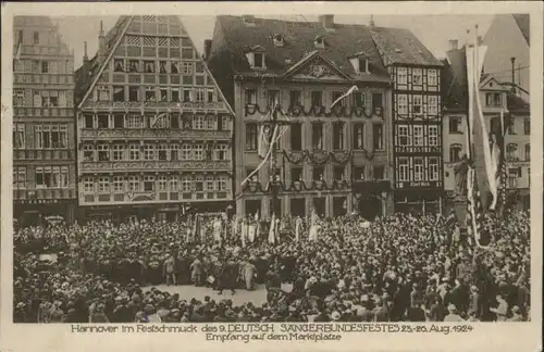 Hannover 9. Deutsches Saengerbundesfest 1924 Marktplatz x