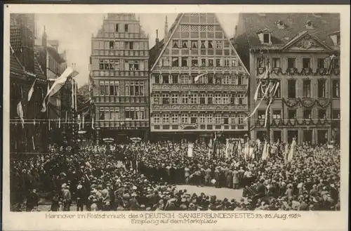 Hannover Hannover 9. Deutsches Saengerbundesfest 1924 * / Hannover /Region Hannover LKR