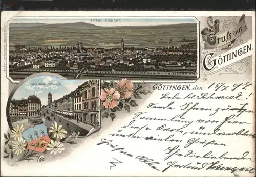 Goettingen Niedersachsen Goettingen Weenderstrasse Wappen Litho * / Goettingen /Goettingen LKR