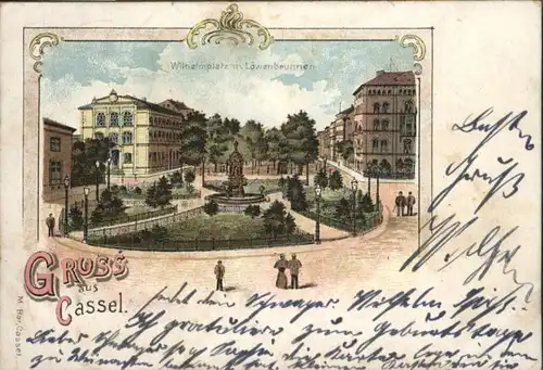 Kassel Wilhelmplatz Loewenbrunnen x