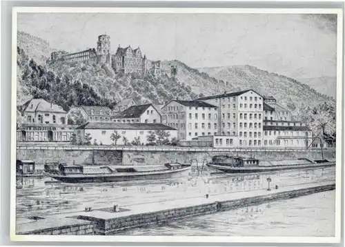 Heidelberg Neckar Heidelberg Nach einer Original Radierung von Rudi Muellers Herrenmuehle * / Heidelberg /Heidelberg Stadtkreis