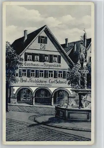 Freudenstadt Gasthaus zum Buergerstueble Baeckerei Carl Schmid x