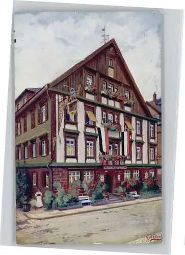 Freudenstadt Hotel Post Kuenstler E. Koeberle *