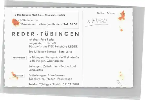 Tuebingen Tuebingen Zeitungskiosk Reder Sternplatz * / Tuebingen /Tuebingen LKR