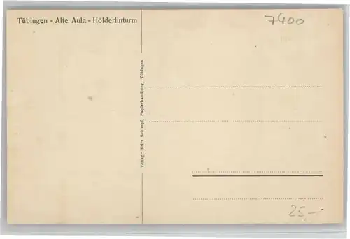 Tuebingen Hoelderlinturm Alte Aula *