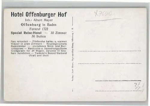 Offenburg Offenburg Hotel Offenburger Hof * / Offenburg /Ortenaukreis LKR