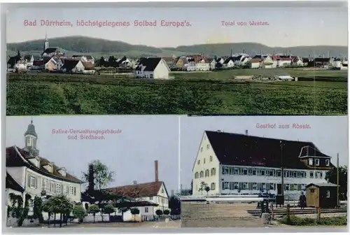 Bad Duerrheim Saline-Verwaltungsgebaeude Siedhaus Gasthof zum Roessle x