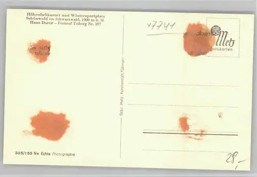 Schoenwald Schwarzwald Pension Haus Dorer *