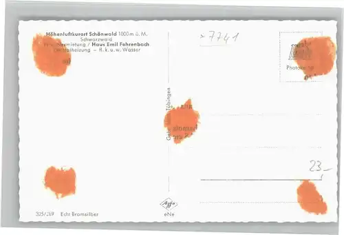 Schoenwald Schwarzwald Haus Emil Fehrenbach *