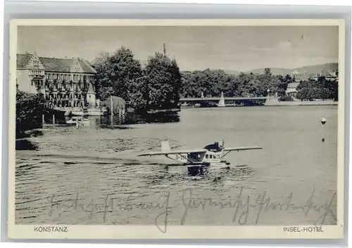 Konstanz Insel-Hotel Wasserflugzeug x