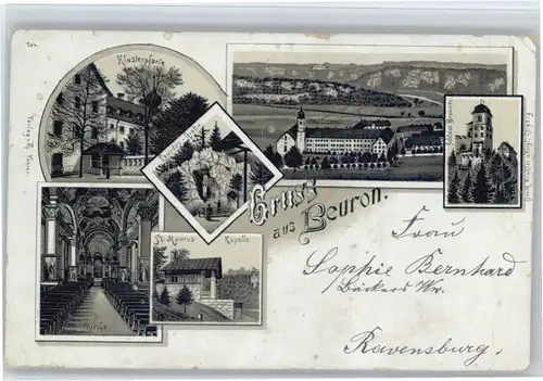 Beuron Donautal Beuron Lourdes-Grotte St. Maurus Kapelle Schloss Bronnen * / Beuron /Sigmaringen LKR