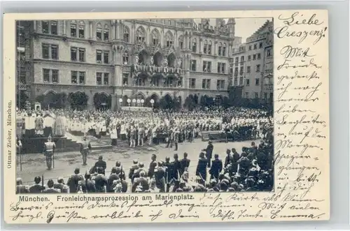 Muenchen Fronleichnamsprozession Marienplatz x