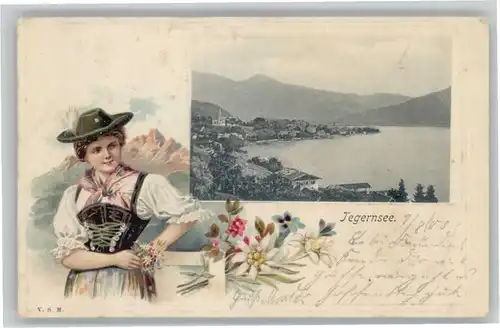 Tegernsee Praegedruckkarte x
