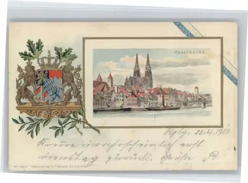 Regensburg Wappen Praegedruck x