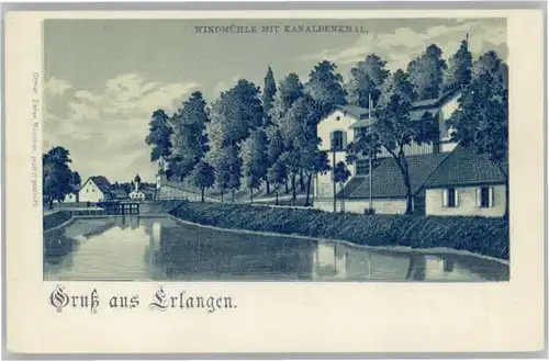 Erlangen Windmuehle Kanal Denkmal  *