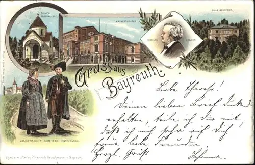 Bayreuth Grabkapelle Liszt Wagnertheater Richard Wagner Villa Wahnfried Volkstracht x