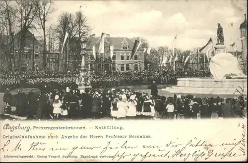 Augsburg Prinzregentenbrunnen Enthuellung x