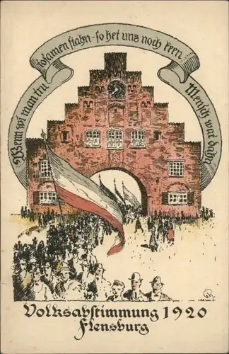 Flensburg Volksabstimmung Fahne *