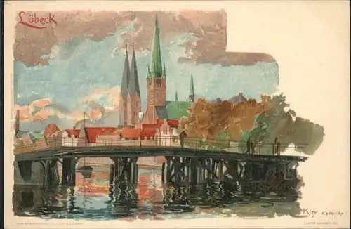 Luebeck Luebeck Bruecke Kuenstler Kley * / Luebeck /Luebeck Stadtkreis