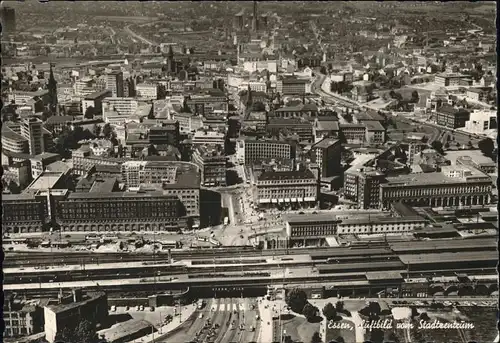 Essen Stadtzentrum Fliegeraufnahme *