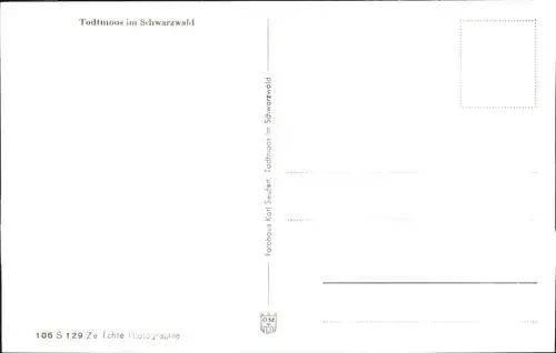 Todtmoos Schwarzwald *