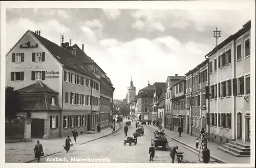 wx33962 Ansbach Mittelfranken Ansbach Maximilianstrasse Gasthaus zur Veitlach  * Kategorie. Ansbach Alte Ansichtskarten