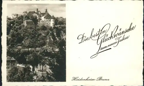 Heidenheim Brenz Heidenheim Brenz Neujahrskarte Kleinformat * / Heidenheim an der Brenz /Heidenheim LKR