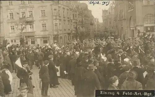 Augsburg [handschriftlich] Einzug 4. Regiment *