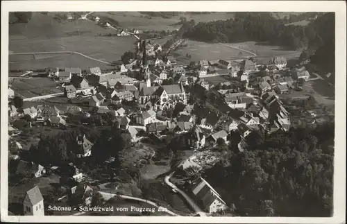 Schoenau Schwarzwald Fliegeraufnahme Kirche  *