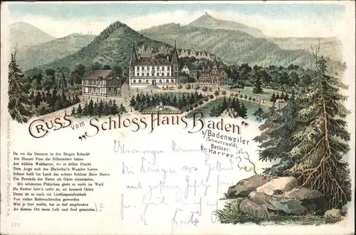 Badenweiler Schloss Haus Baden x