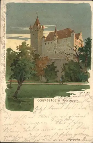 Deggendorf Donau Deggendorf Schloss Egg Kuenstler F. Kramer x / Deggendorf /Deggendorf LKR