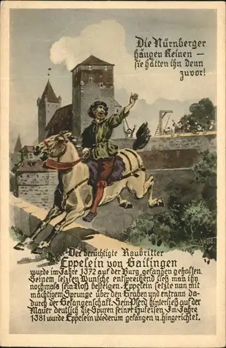 Nuernberg Kuenstler Schotte Pferd Reiter Eppeleinsprun