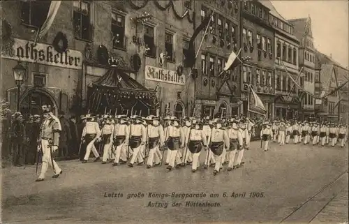 Freiberg Sachsen Koenigs-Bergparade Marsch Ratskeller