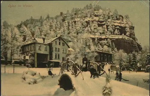 Oybin Winter Schlitten