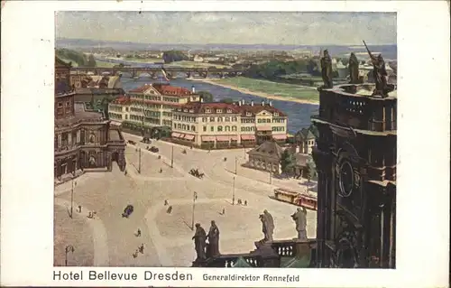 Dresden Hotel Bellevue Strassenbahn Bruecke